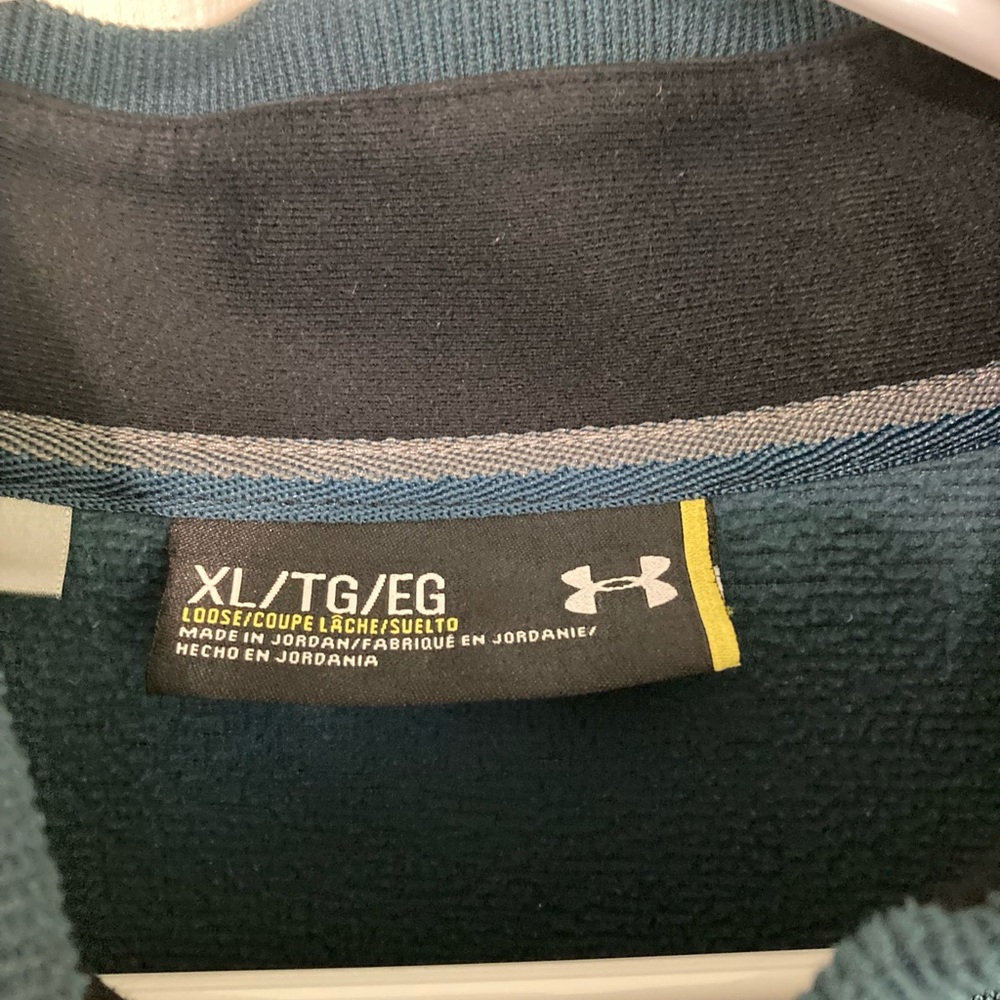Under Armour Men's Teal Zip-Up Sweater - Picture 4 of 5